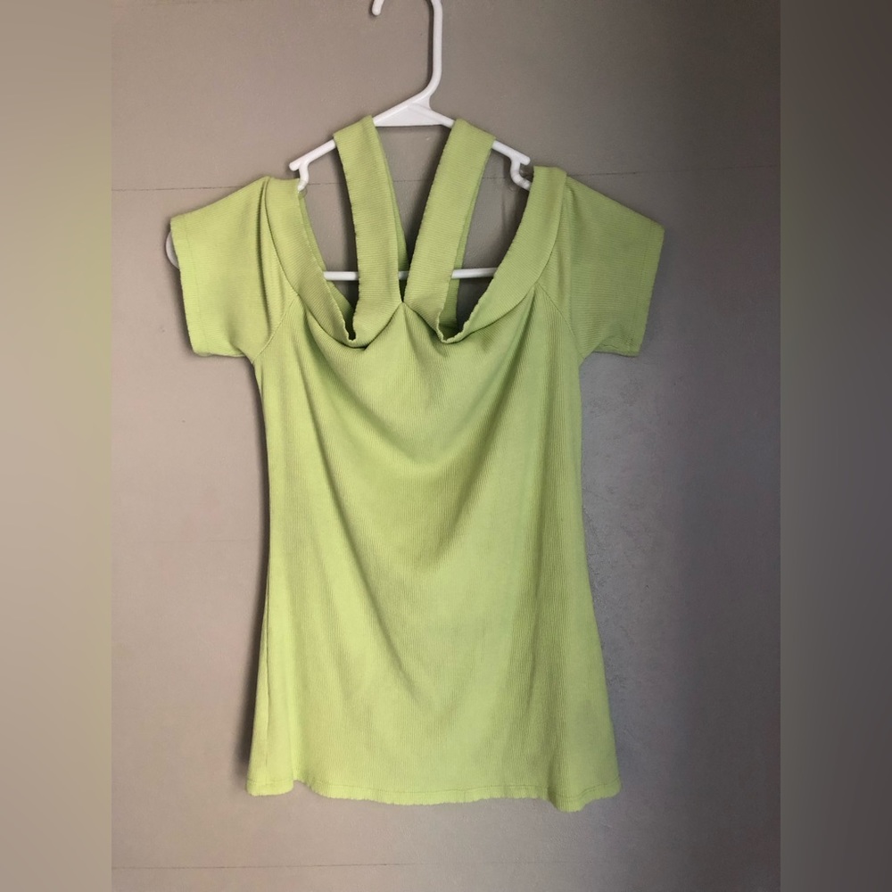 Crossed Halter Ribbed Knit Top - Picture 3 of 4